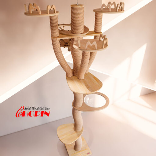 Solid wood cat tree~No.5071