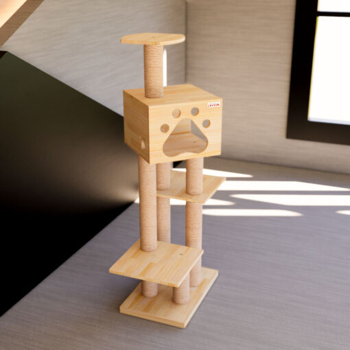 Solid wood cat tree~No.5008-1 - Image 7