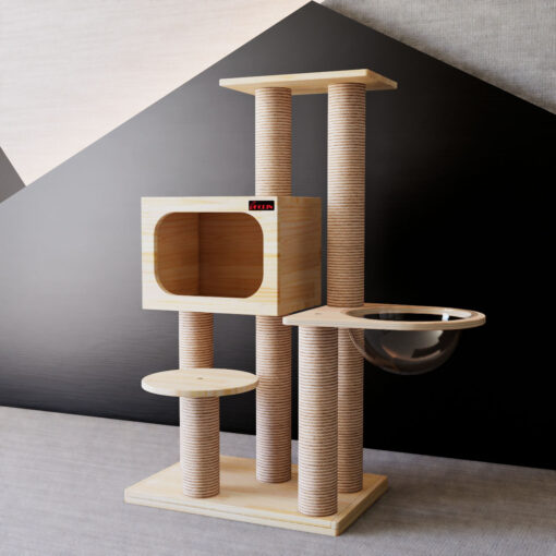 Solid wood cat tree~No.5086-2 - Image 4