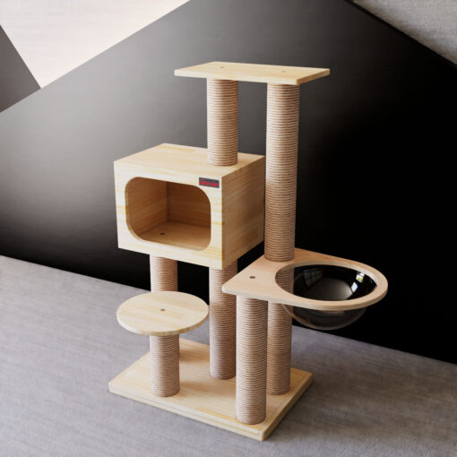 Solid wood cat tree~No.5086-2 - Image 5