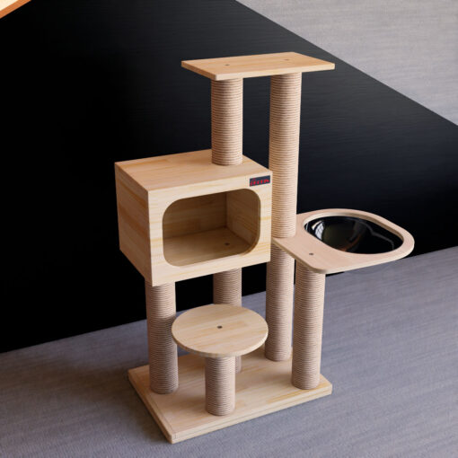 Solid wood cat tree~No.5086-3